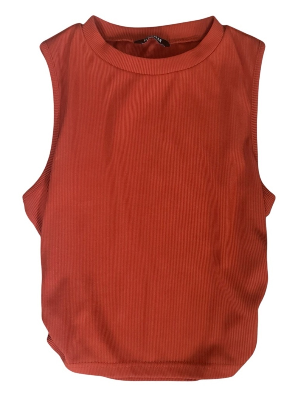 BTFBM Ribbed Sleeveless Top Orange Size Medium